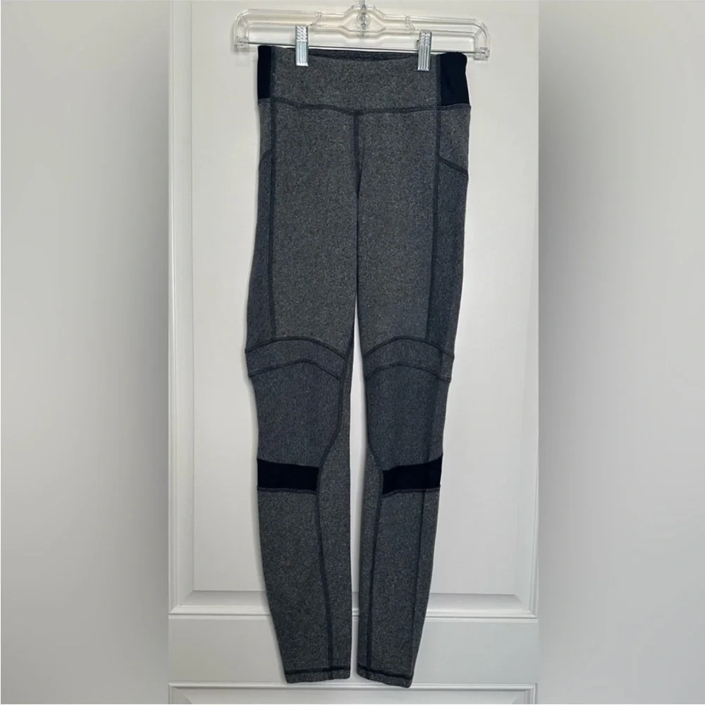 Lululemon Motivate Pant‎ Heathered Speckled Black / Black Size 4